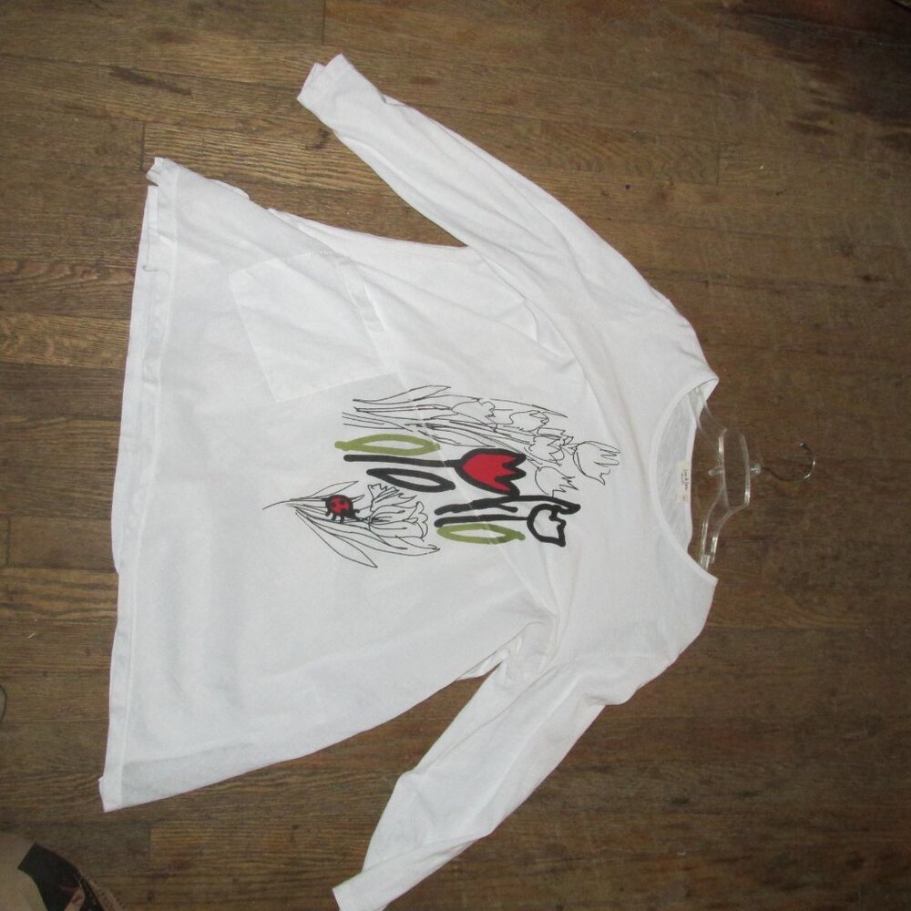 Jess & Jane Tulip Tunic Top Tee Pocket Ladybug Floral